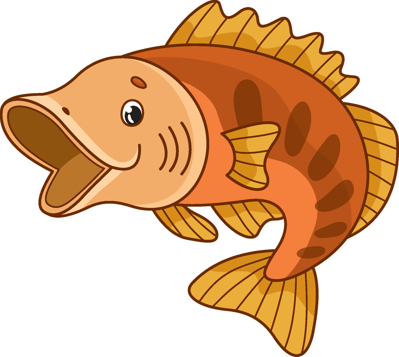 Largemouth bass vector clipart images 3