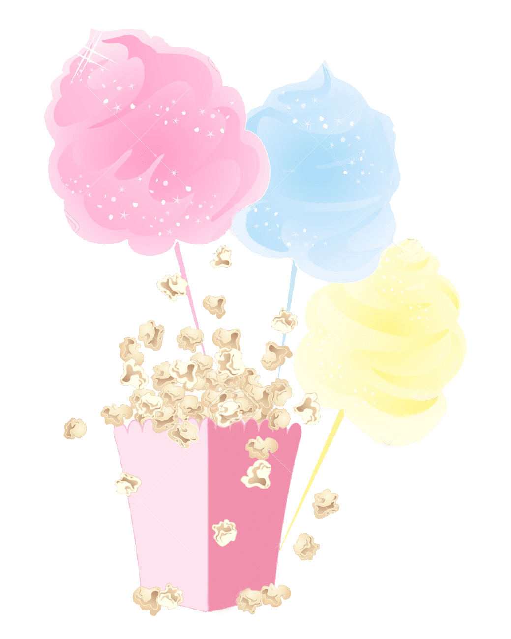 Cotton candy pin page clipart photo