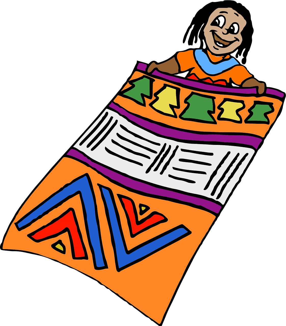 Blanket african vector clipart images