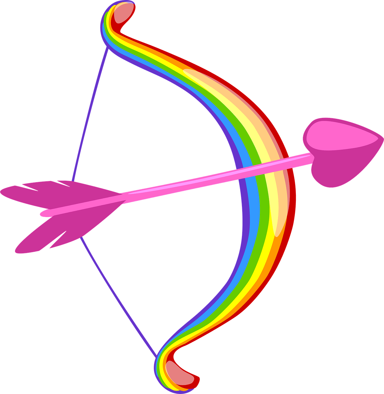 Bow and arrow cupid image clipart