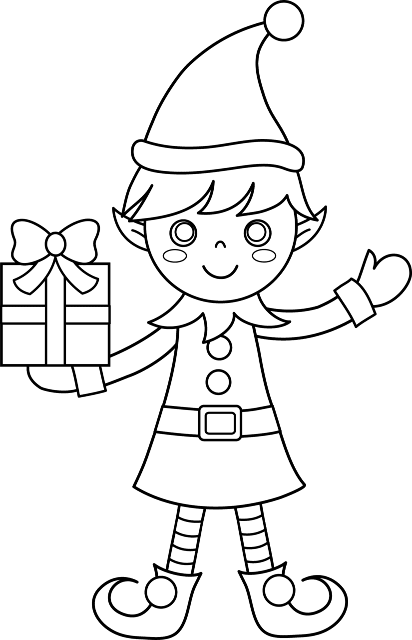 Elves page clipart transparent