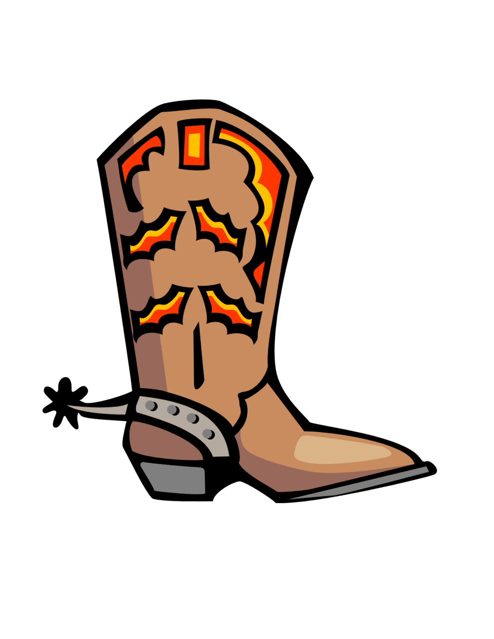 Western boots cowboy boot clipart image