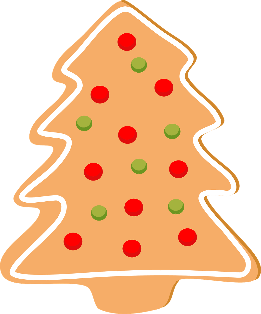 Xmas cookie christmas tree gingerbread image clipart