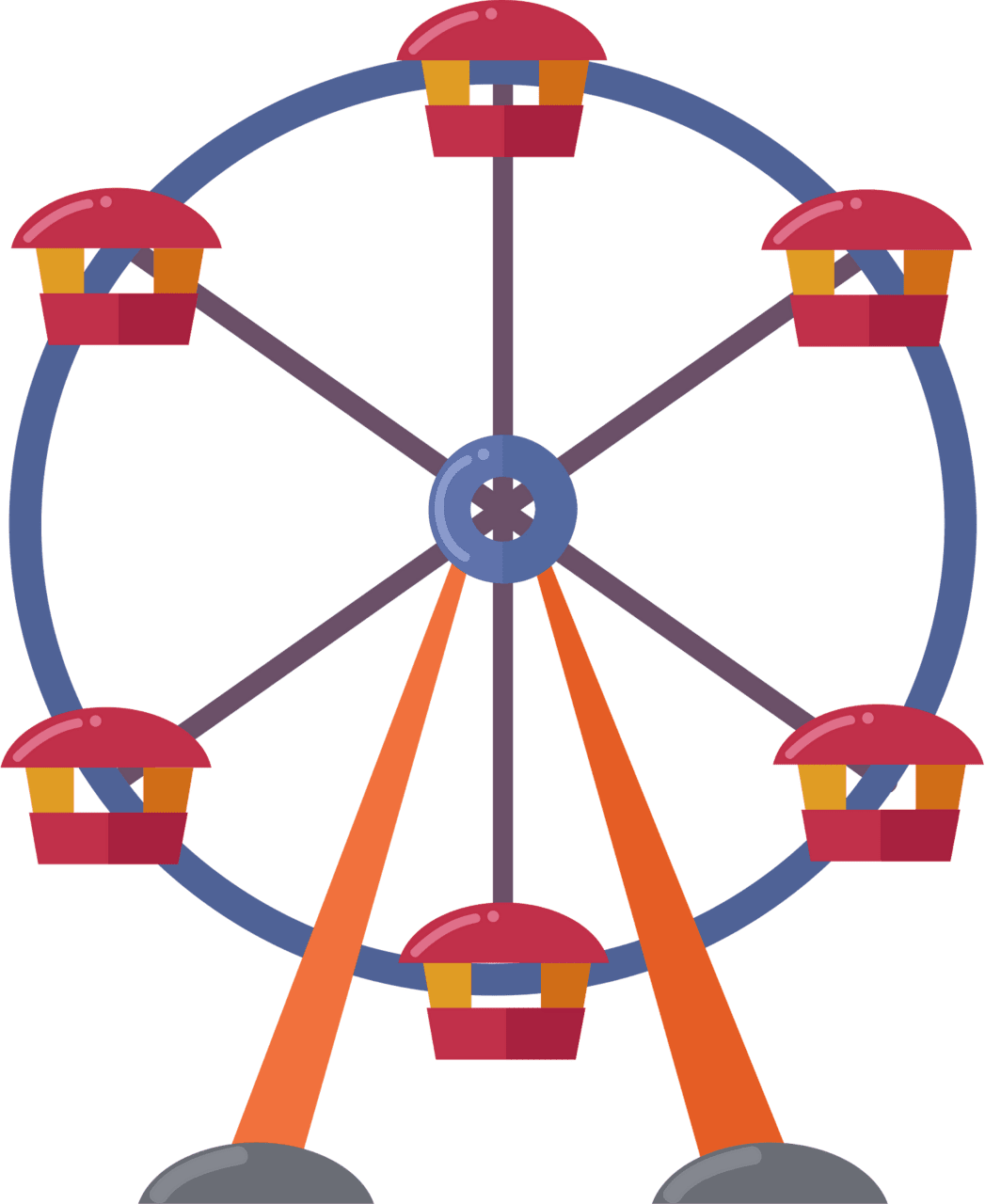 Ferris wheel vector clipart images 4