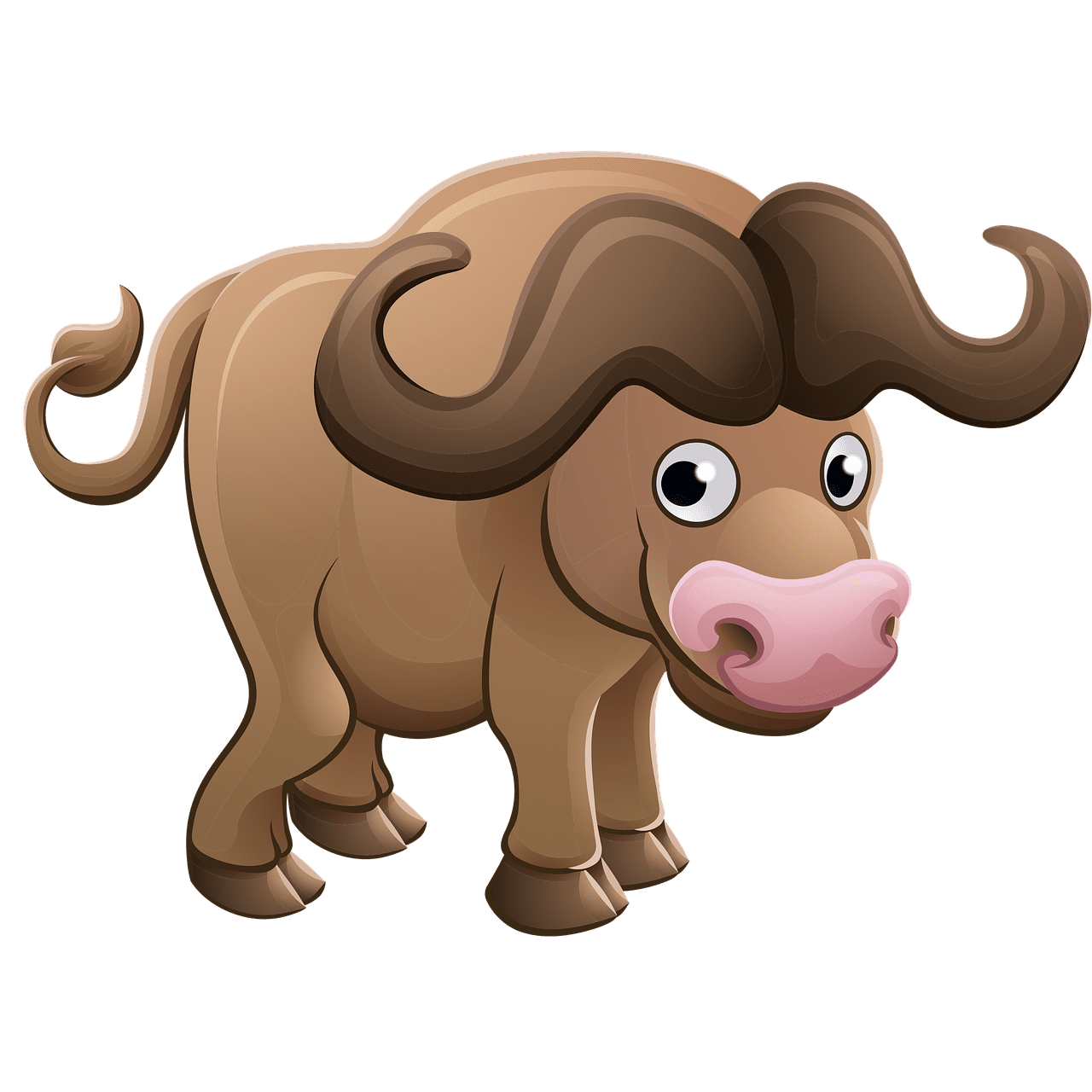 Buffalo cartoon animals image clipart