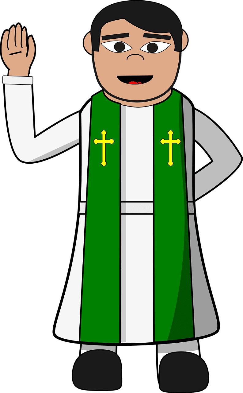 Pastor priest christian vector graphic clipart