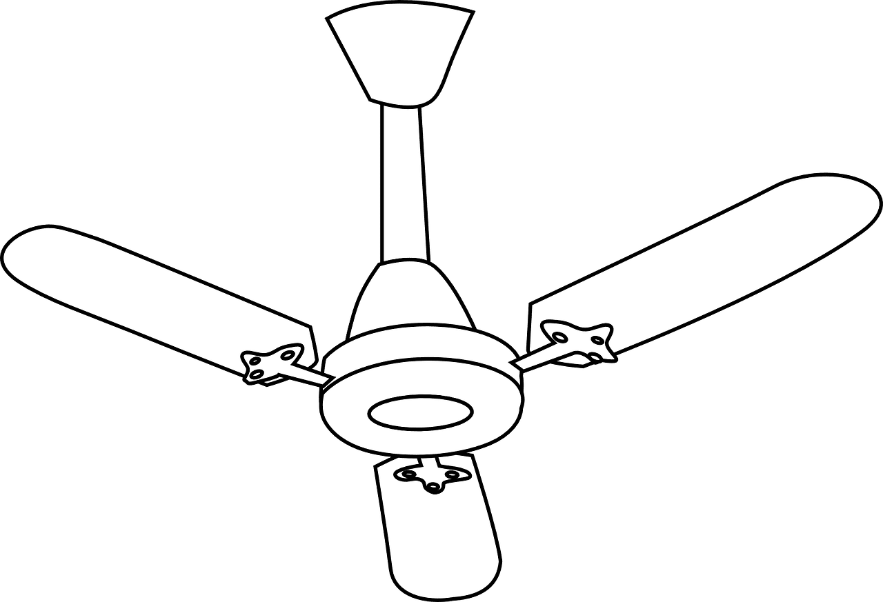 Ceiling fan vector art graphics clipart