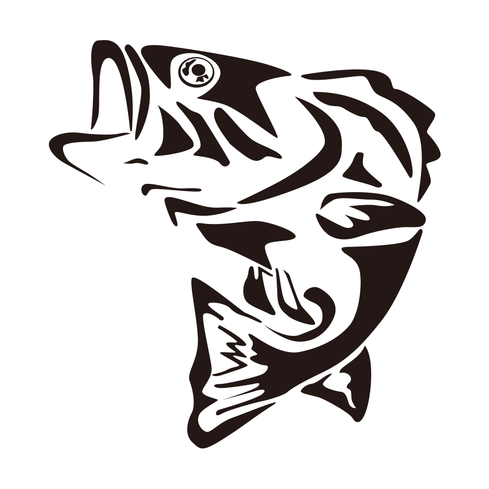 Bass abu garcia fishing logo clipart