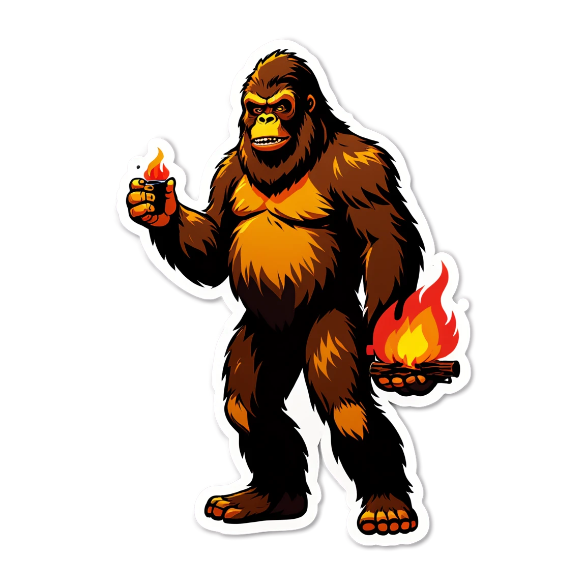 Bigfoot stickers ai stickr clipart transparent