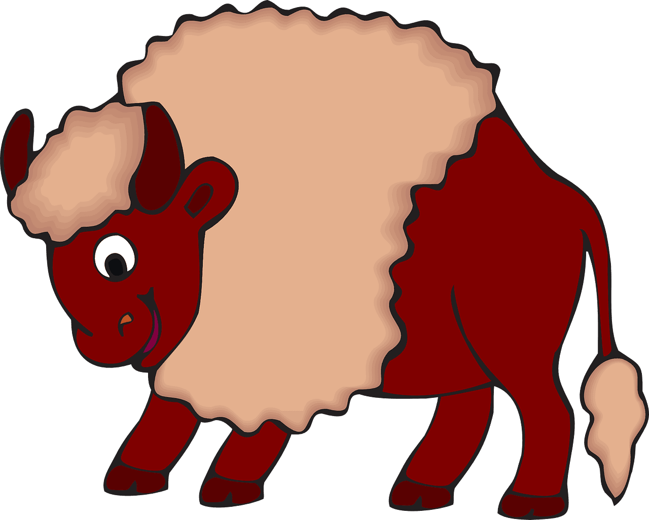 Bison buffalo bull vector graphic clipart