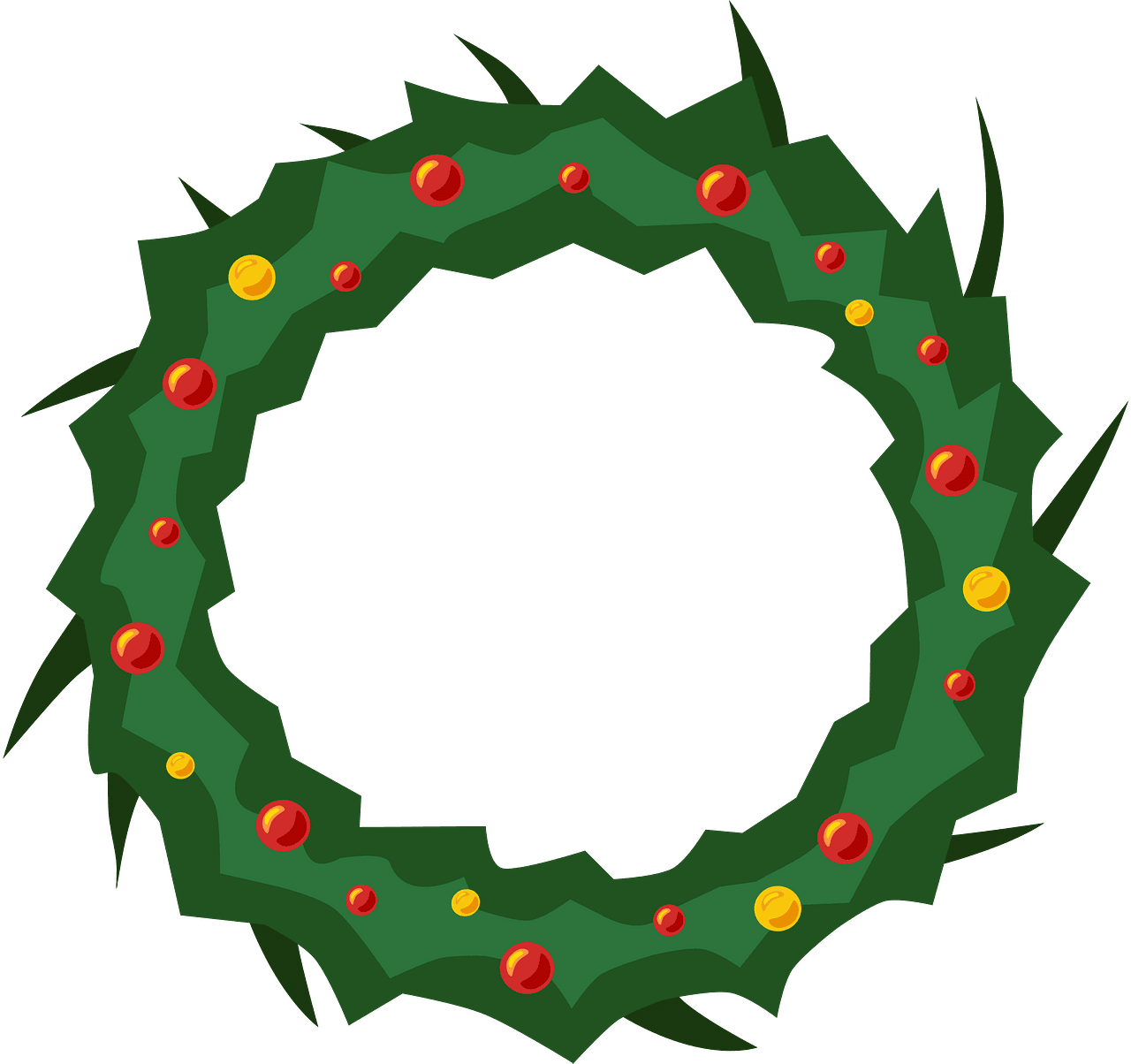 Christmas reef wreath vector clipart images 7