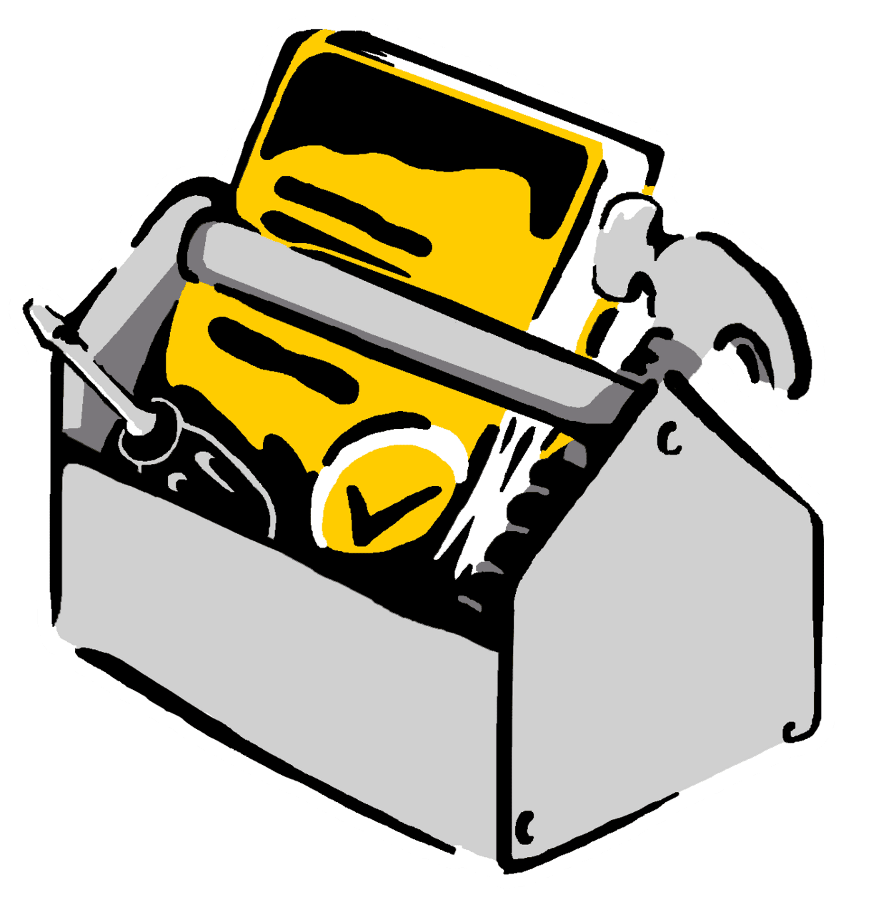 Tools toolbox the top study for students clipart clip art