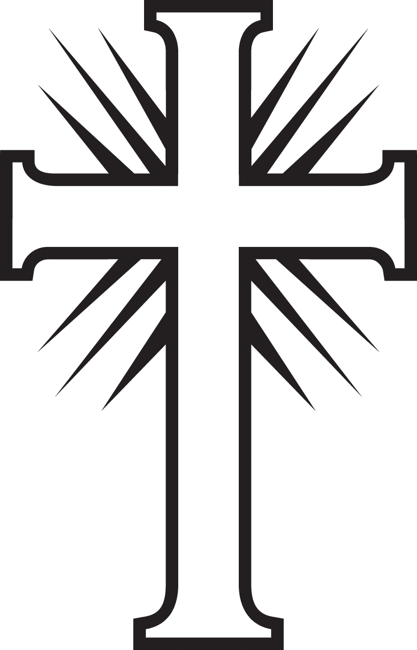 Cross black and white crosses clipart image