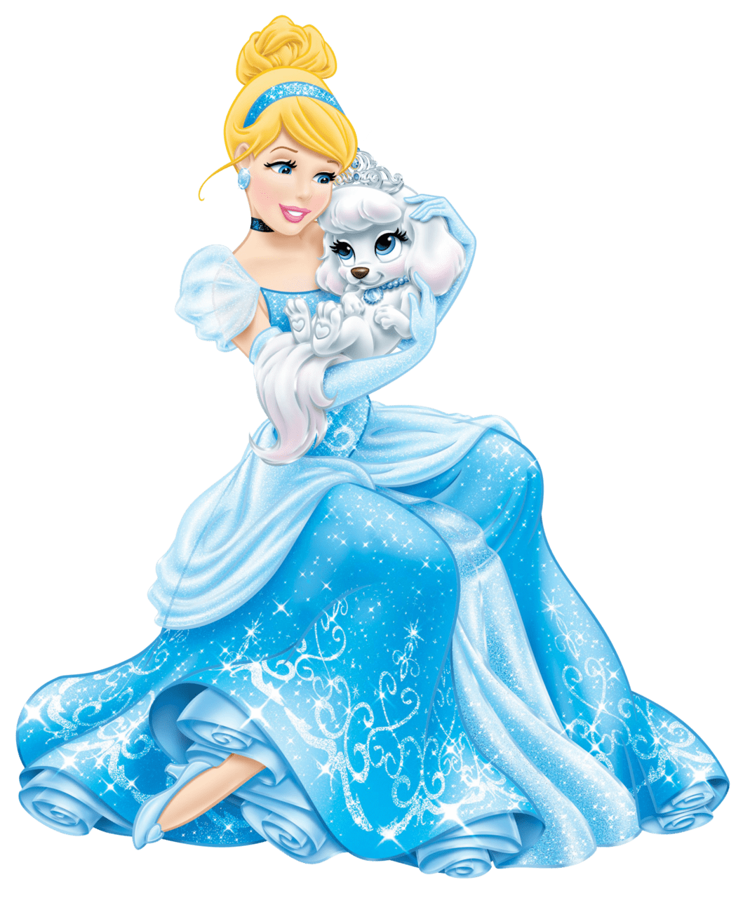 Disney princess cinderella with cute puppy clipart image high quality images and