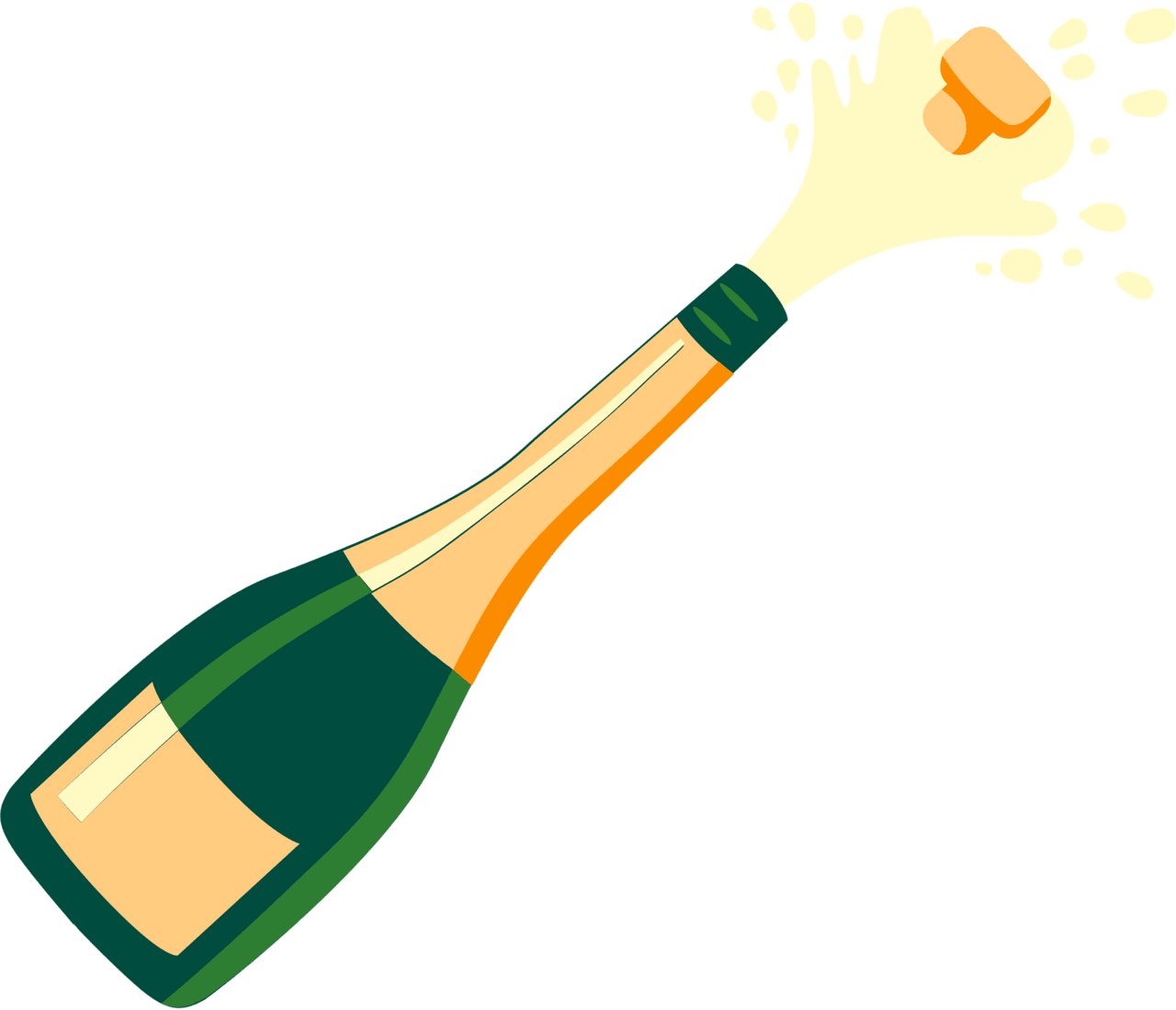 Champagne vector clipart images 2