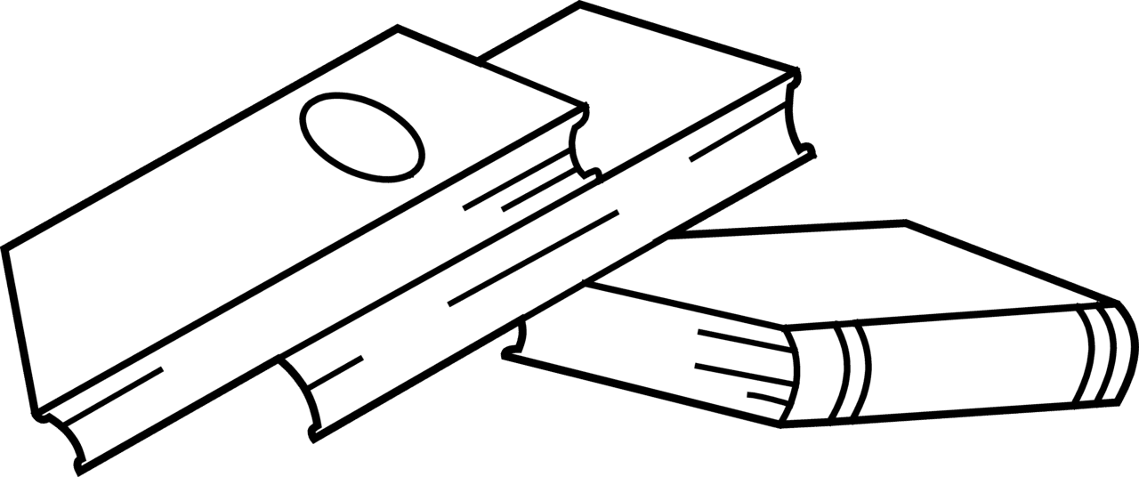 Book black and white stacked books clipart image