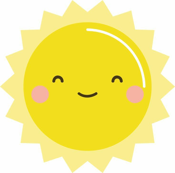 Smiling face sun ideas cute happy clipart vector