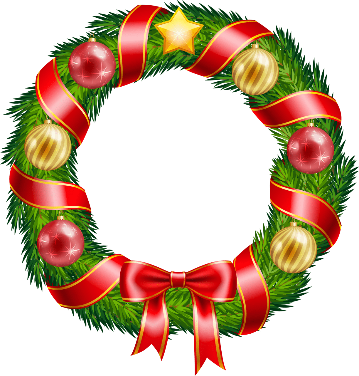 Christmas reef wreath image size clipart