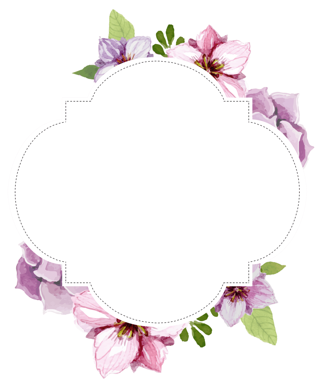 Floral border pin page clipart clip art 3