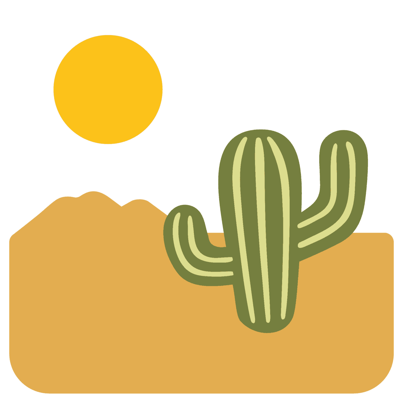 Desert vector emoji clipart