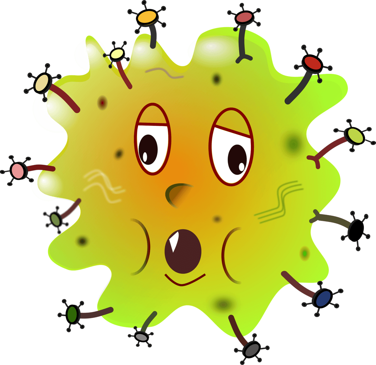 Bacteria germ vector clipart images 3