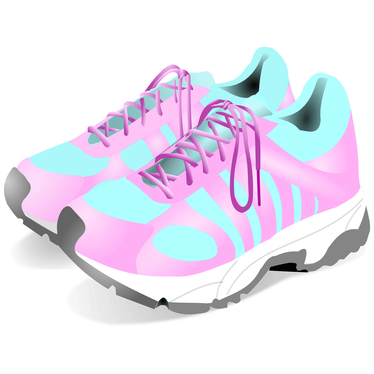 Gym shoes couple of sneakers vector clipart images 2