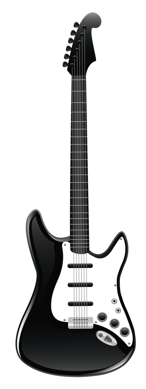 Bass guitar clipart black and white free