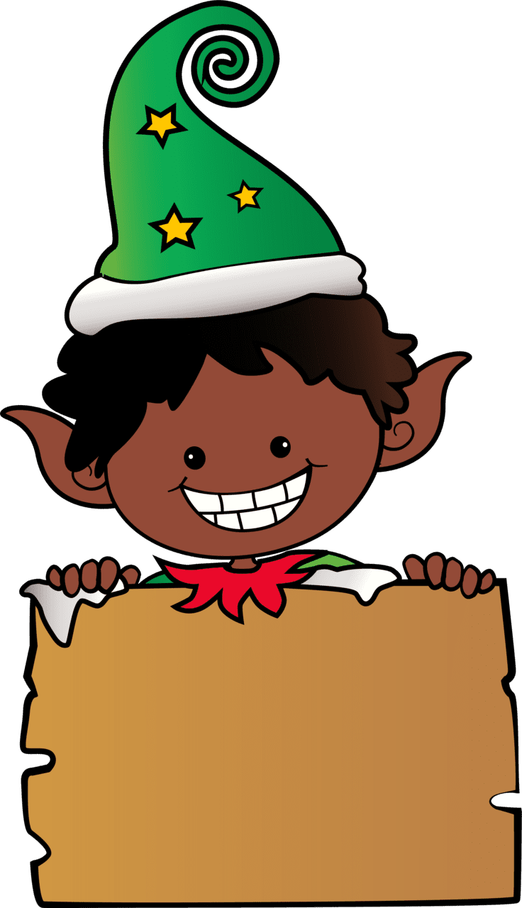 Christmas elf pin page clipart photo 3