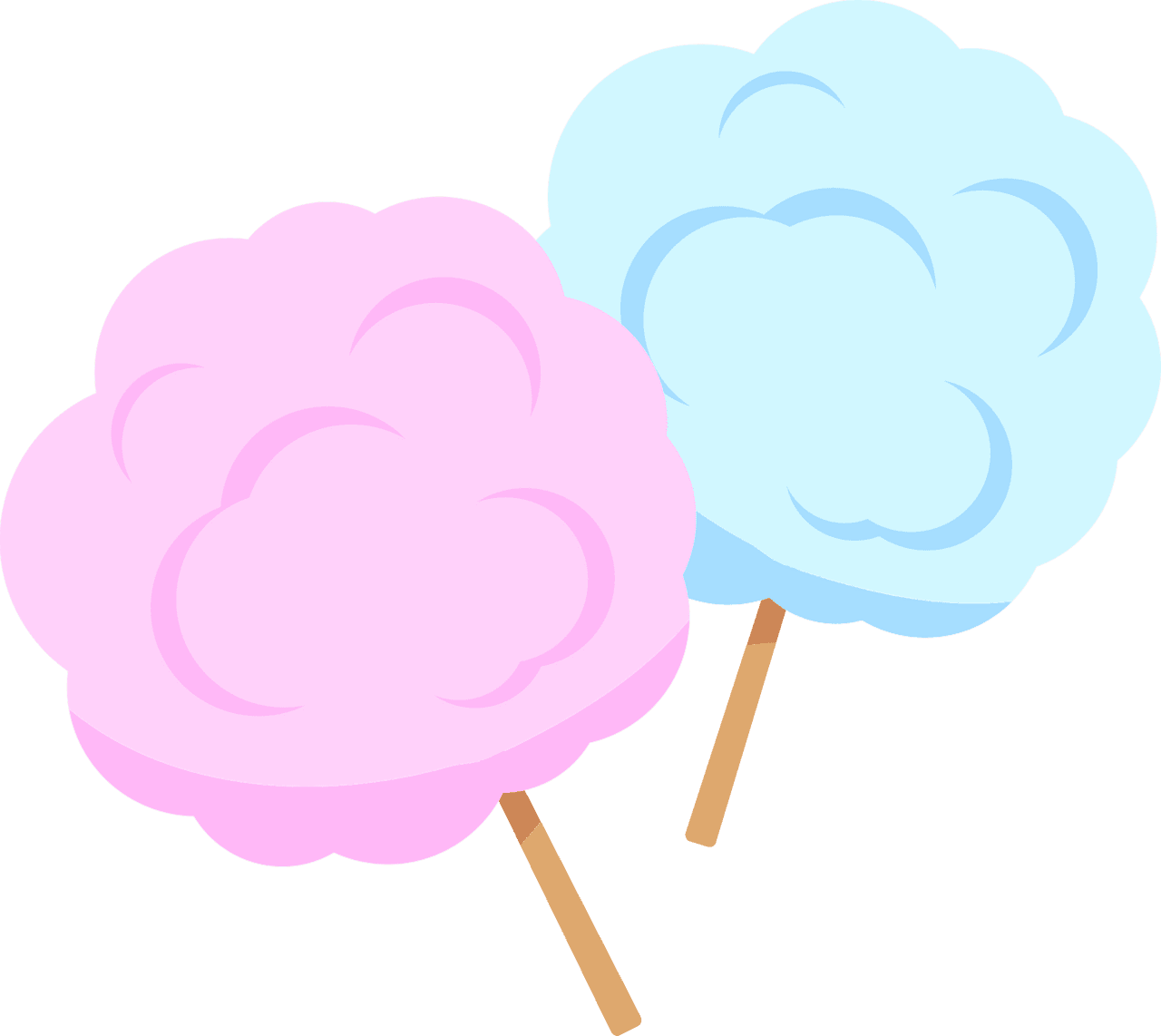 Cotton candy sweet vector clipart images