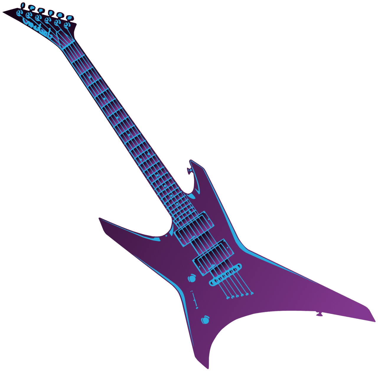 Electric guitar for rock music performance clipart all logo