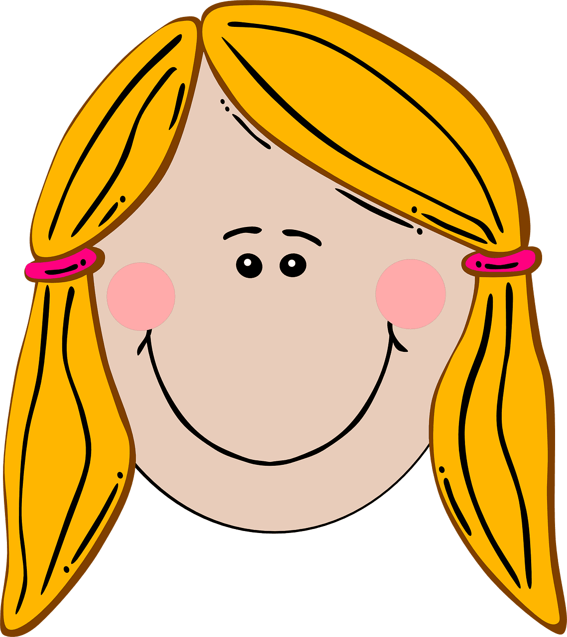 Smiling face head smile vector graphic clipart