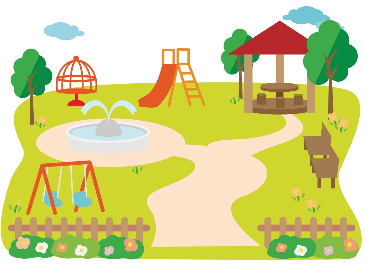 At the park vector clipart images 2