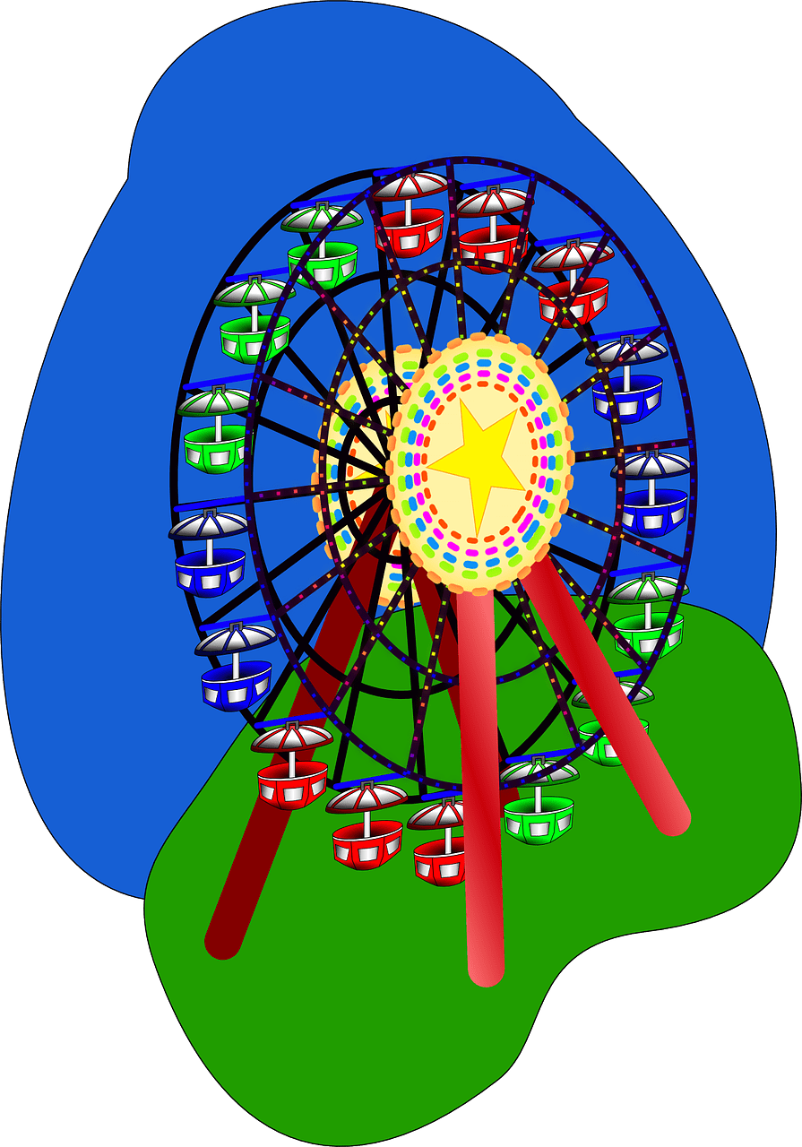 Ferris wheel vector art graphics clipart