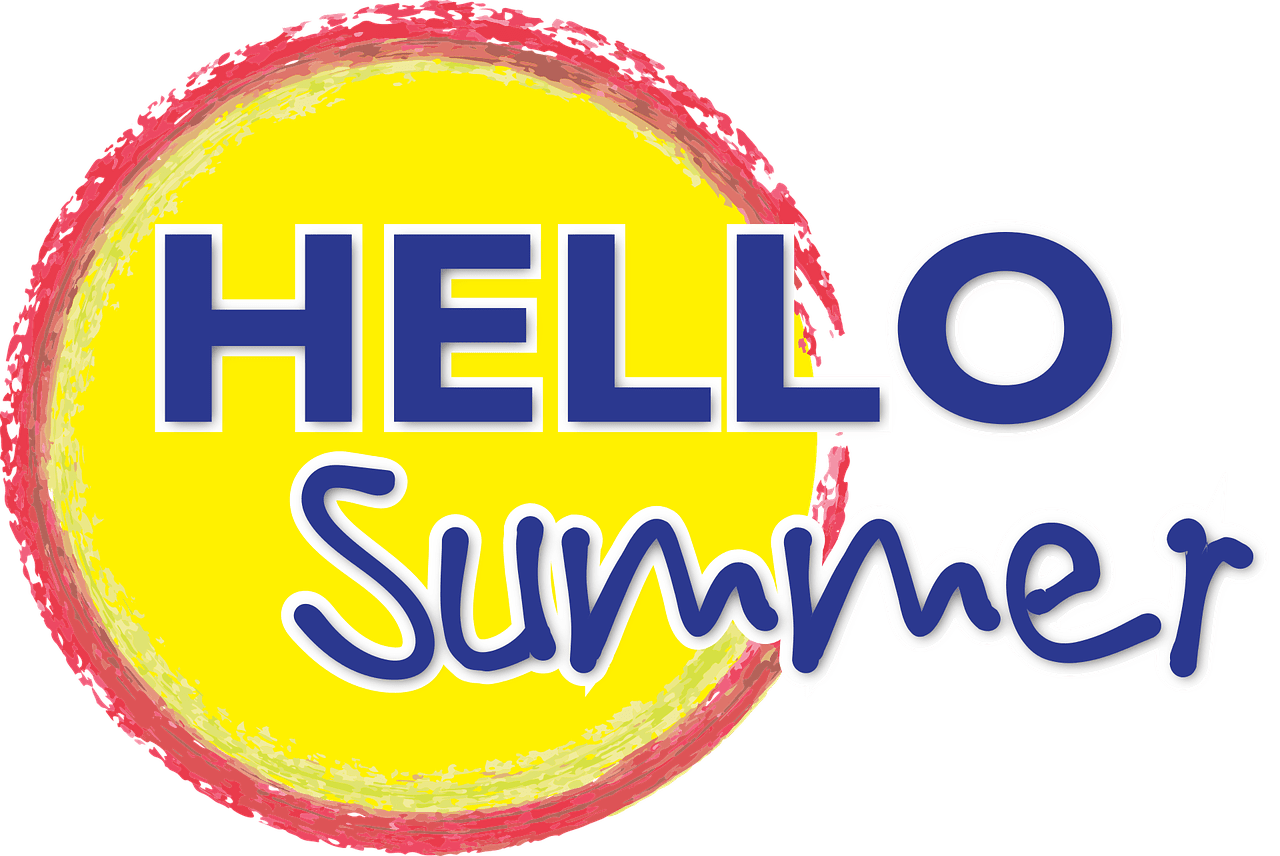 Blog hello summer vector graphic clipart