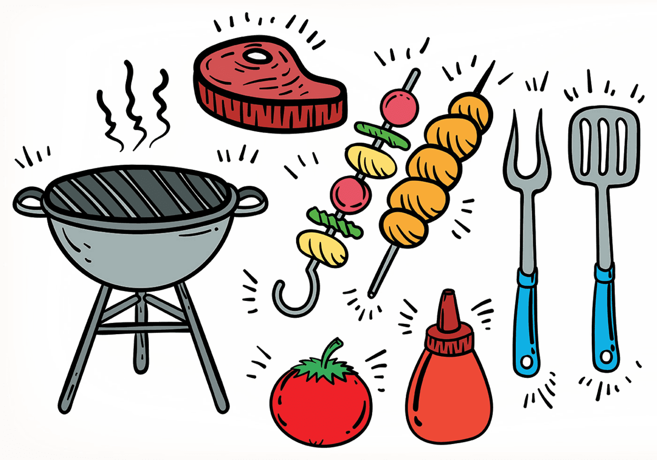 Barbecue grilling cooking graphics image clipart