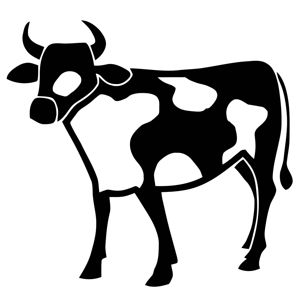 Cow black and white the noun project clipart vector