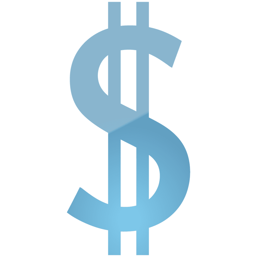 Dollar symbol sign blue clipart picture