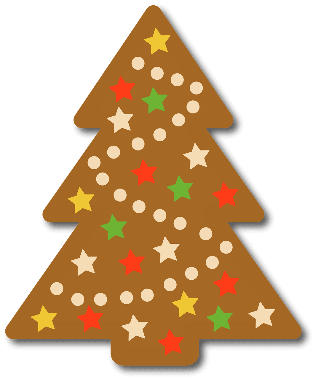 Xmas cookie gingerbread christmas tree vector clipart images