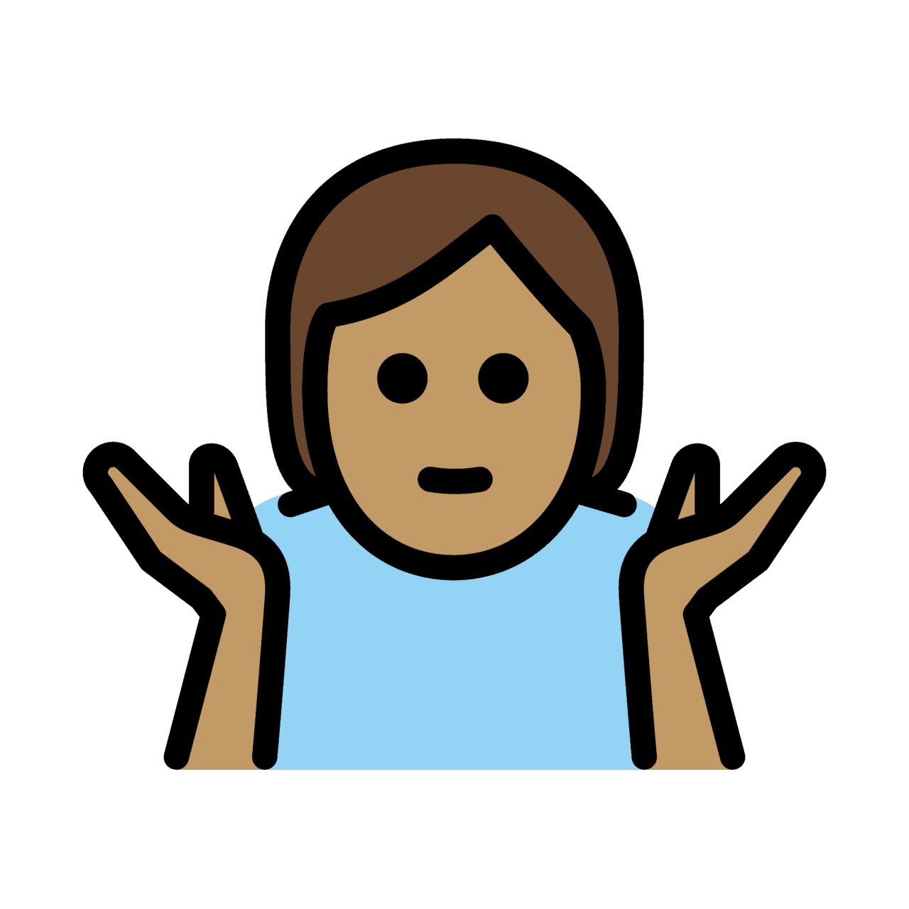 Child confused shrug clipart photo