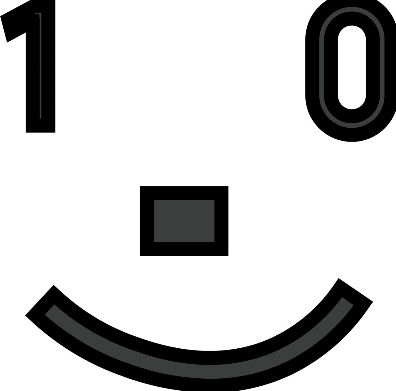 Binary code smiling face vector clipart images