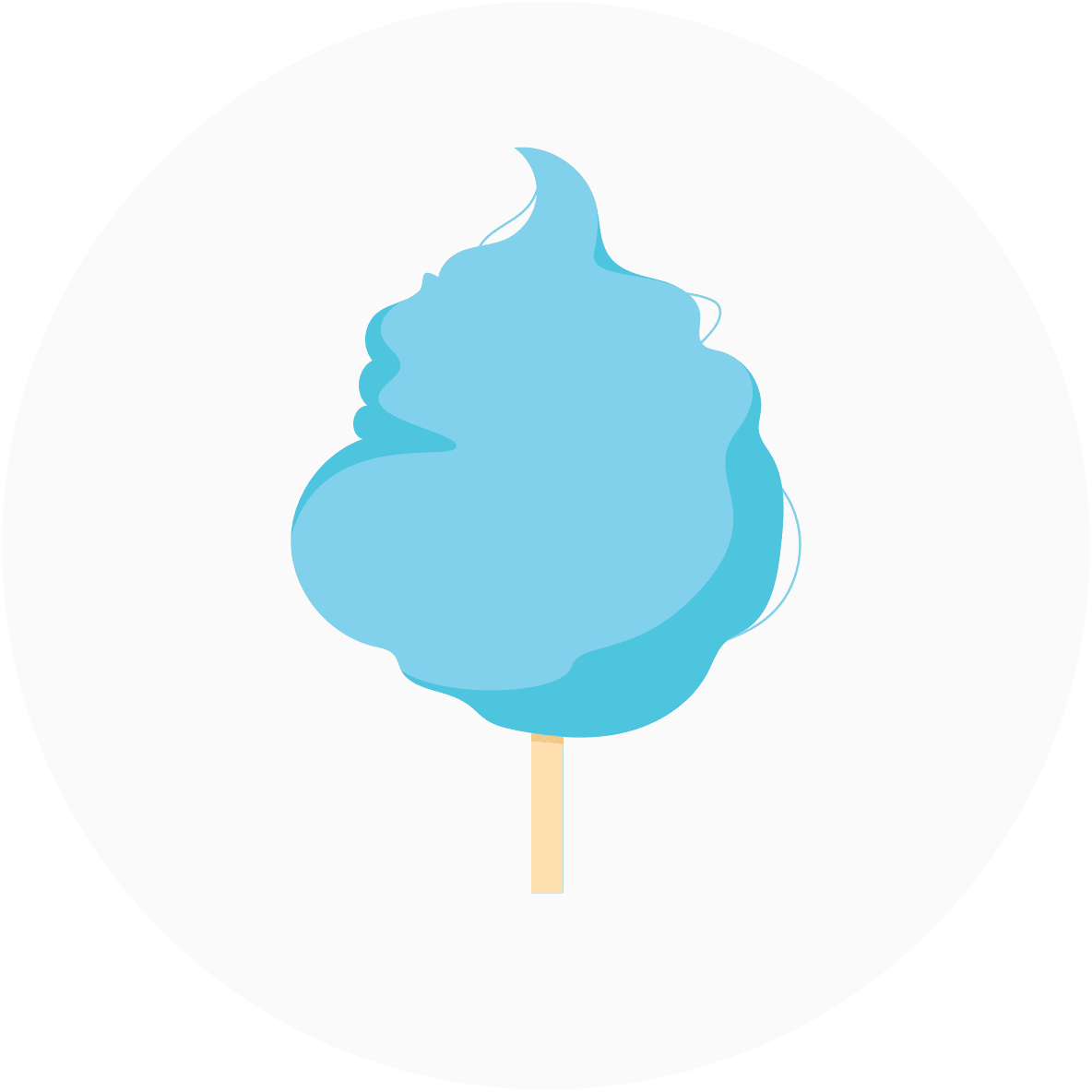 Blue cotton candy premium frozen yogurt clipart transparent