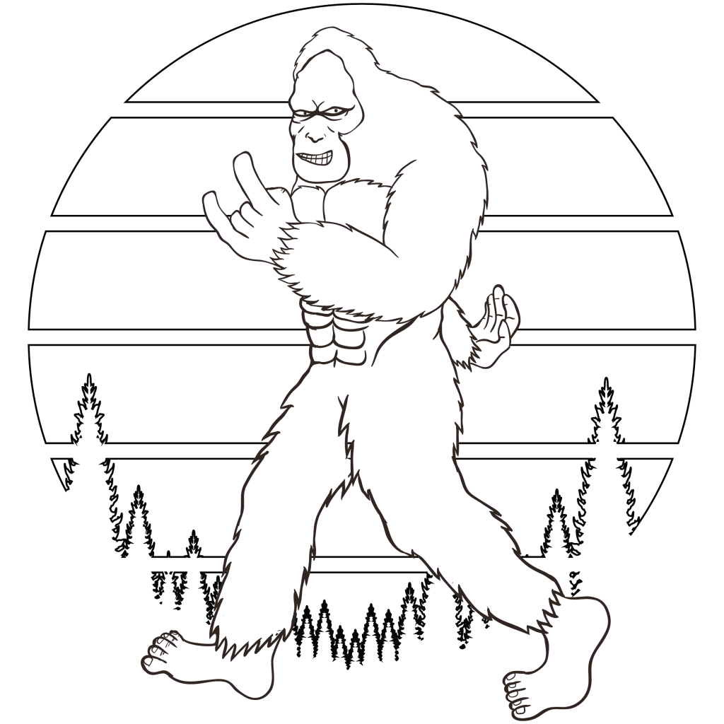 Bigfoot clipart vector