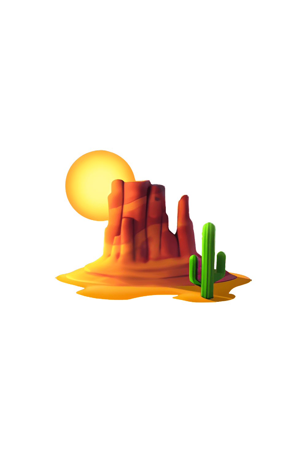 Desert ert emoji clipart logo