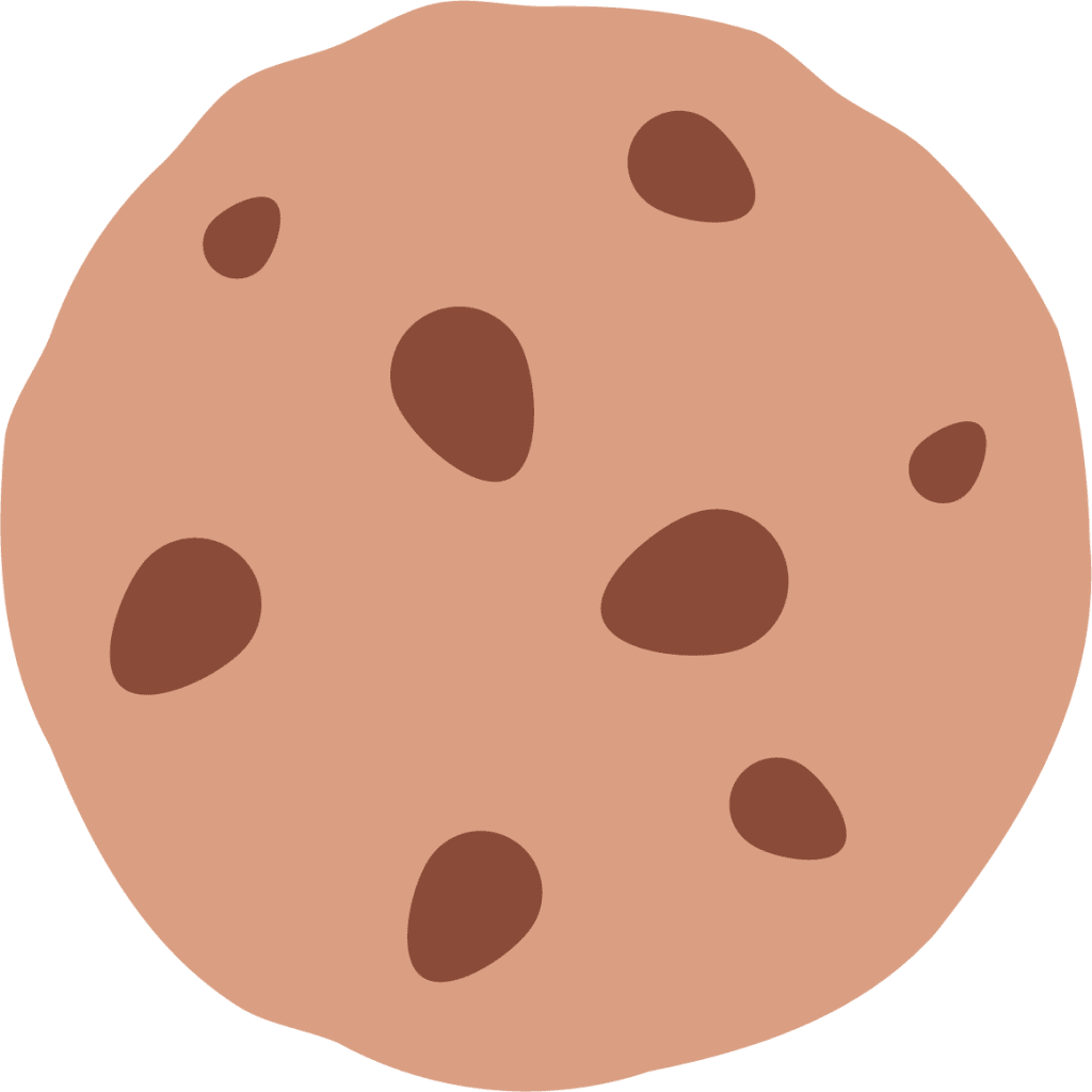 Chocolate chip cookie emoji for clipart image