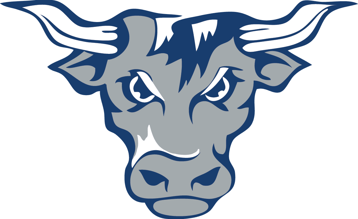 Riverdale high school hletic mascot the maverick bull logo clipart