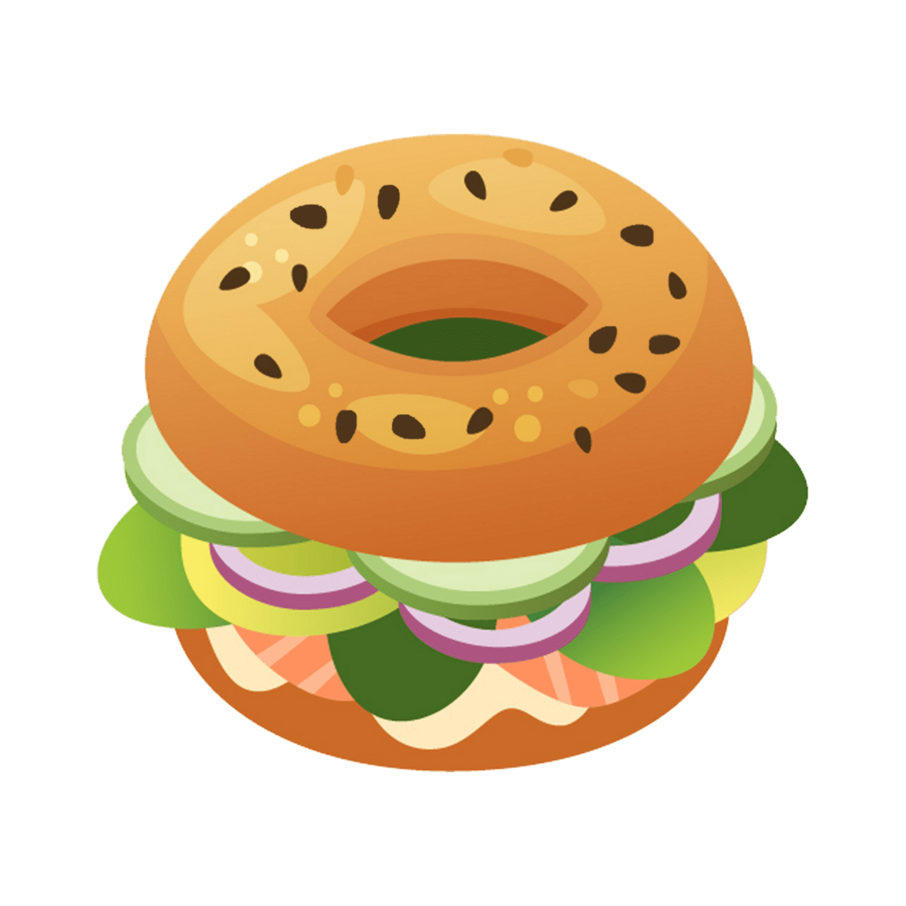 The jumping bagel clipart clip art