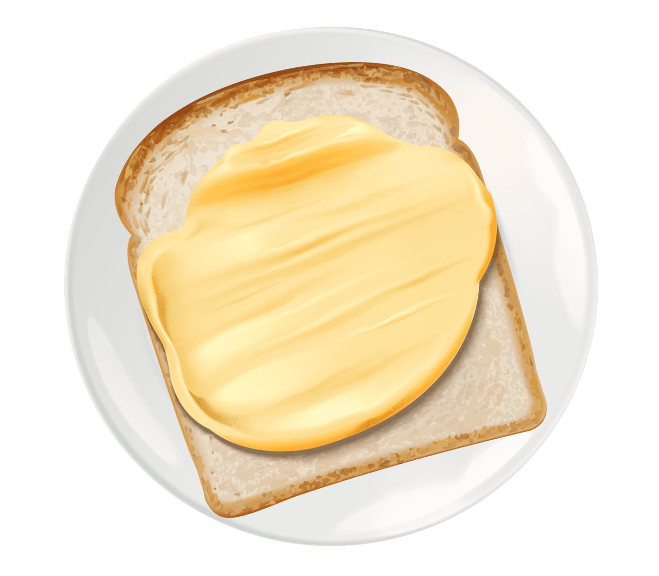 Butter and toasted bread slices clipart logo