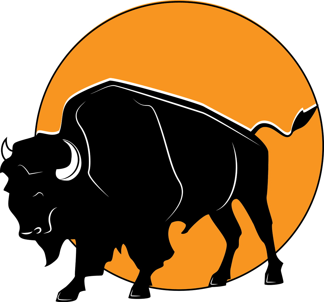 Buffalo vector clipart images 9