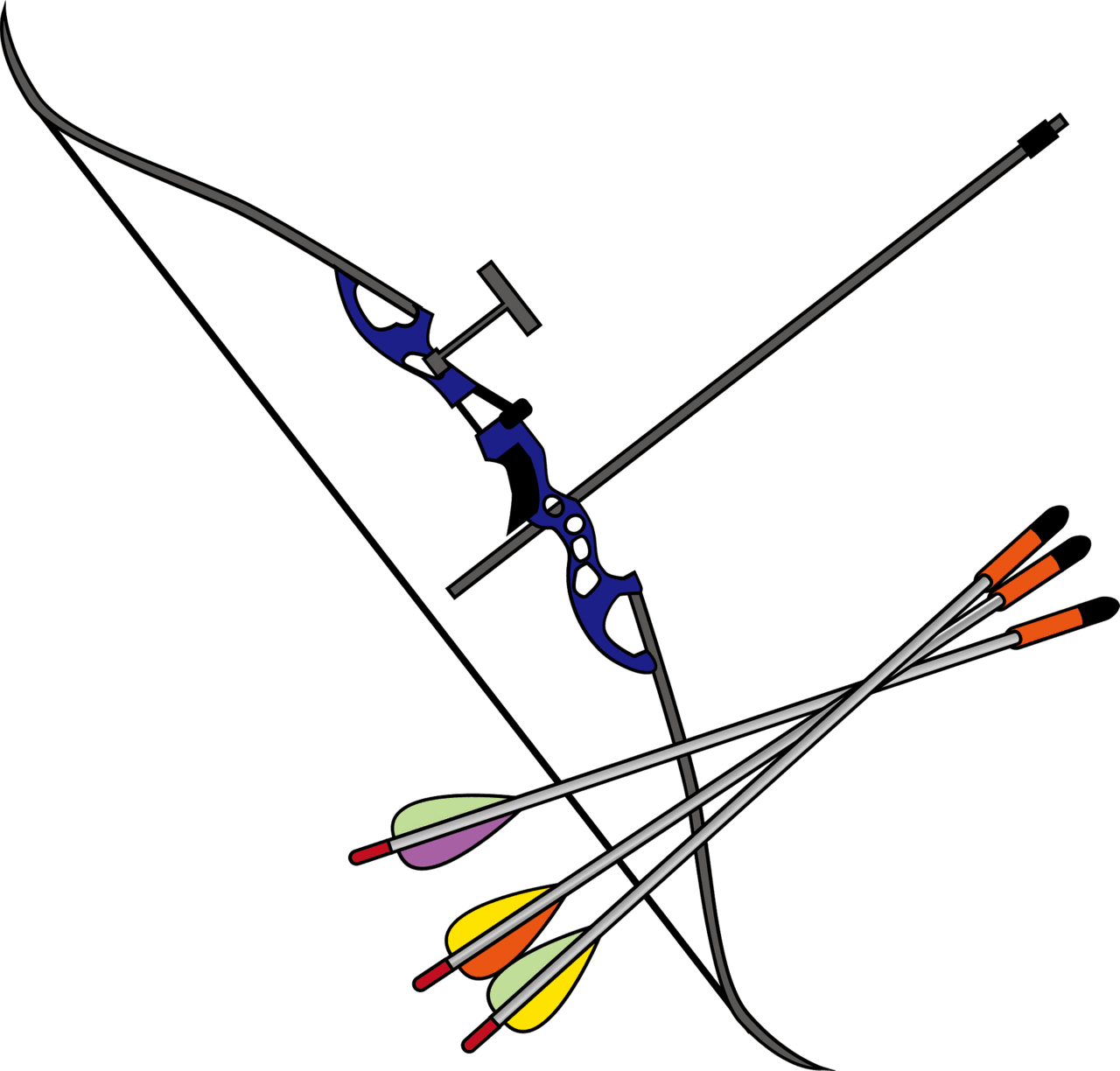 Bow and arrow archery clipart images