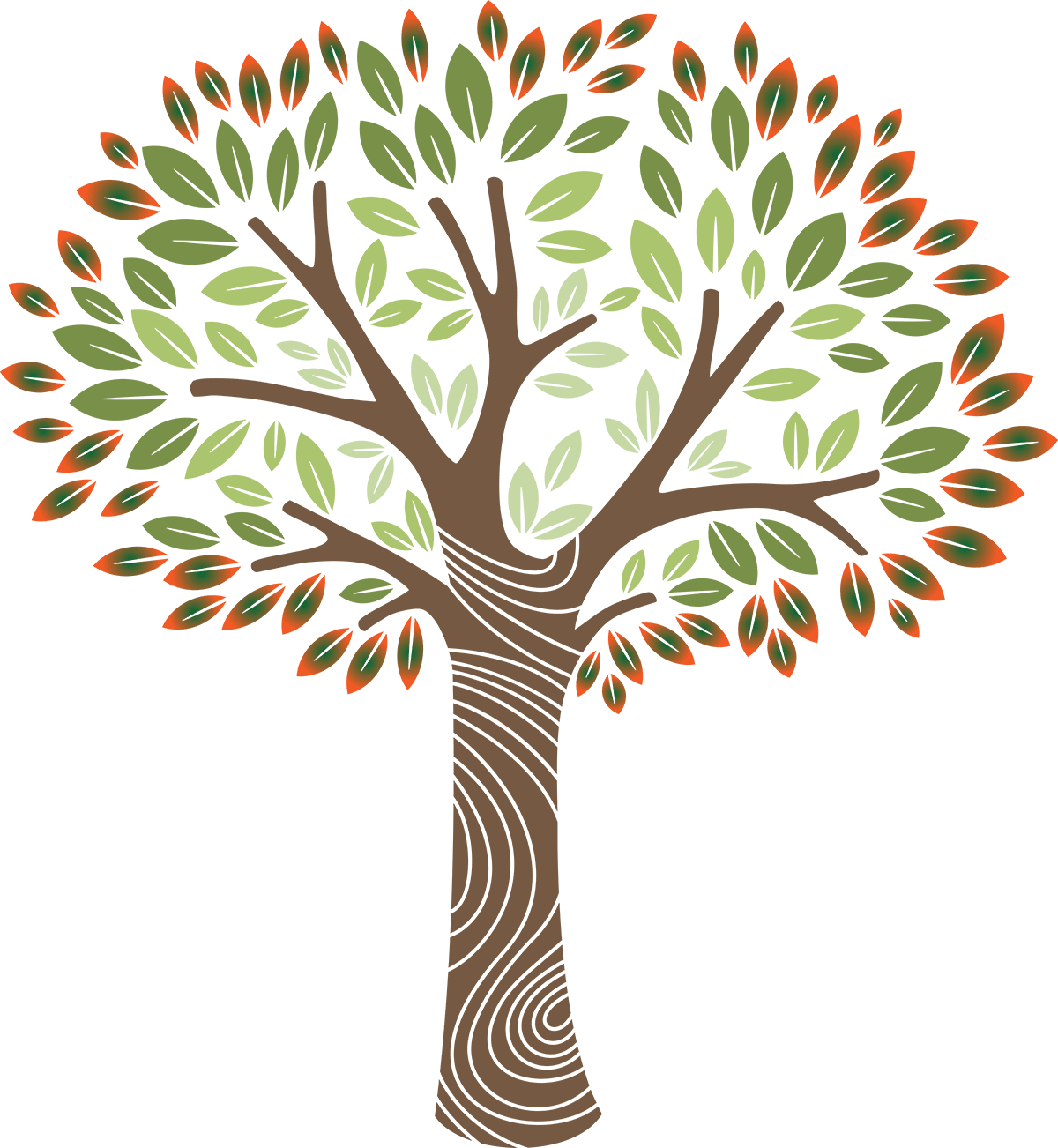 Fall tree pltc psychologists in long term care clipart vector